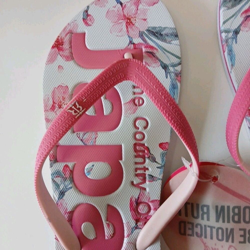 Pink Floral Flip-Flop Sandals - Women - Picture 7 of 16